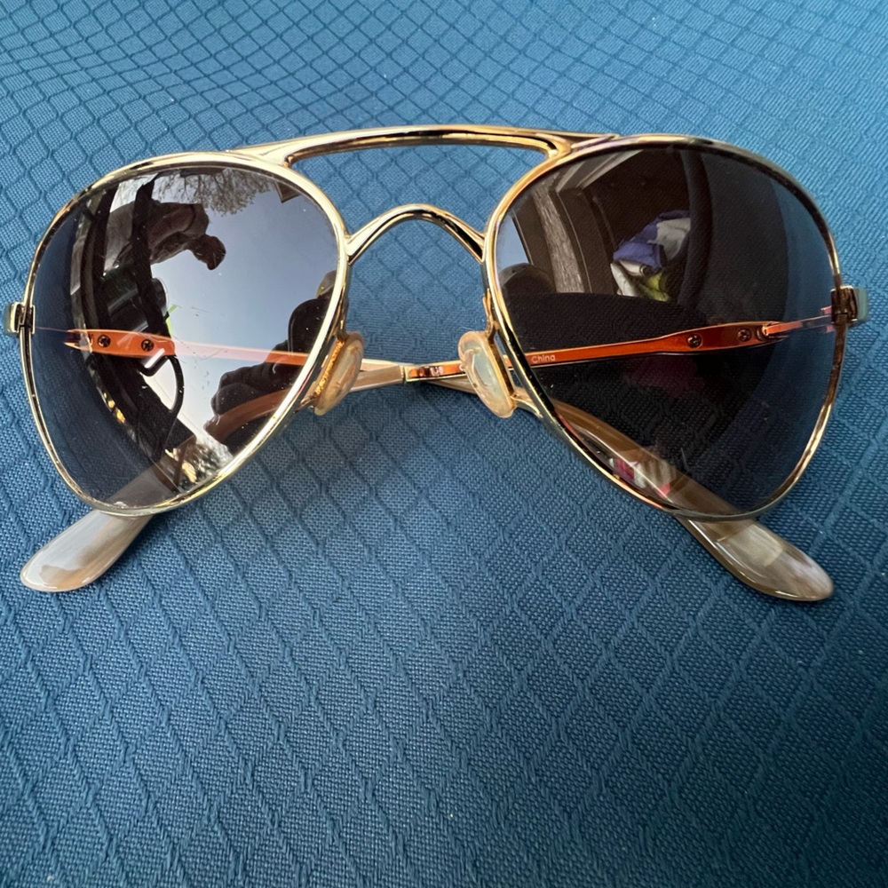 Oakley Gold Aviator Sunglasses with case